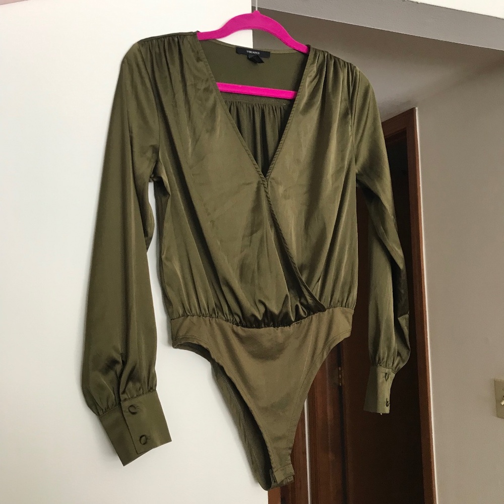 Forever 21 Olive Green Bodysuit